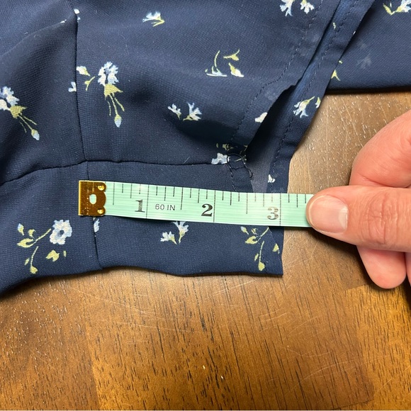 Hollister Floral Navy Blue Romper Size S - Picture 14 of 16